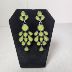 Lia Sophia Slow Dance Mint Green Chandelier Dangle Hematite Earrings